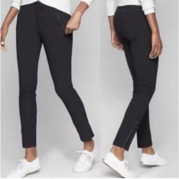 Athleta Pants - ATHLETA Women's Wander Black Ankle Zip Pant Skinny Size 10
